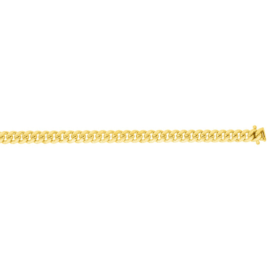 Yellow Gold Polished Classic Miami Cuban Bracelet