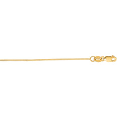 Yellow Gold Diamond Cut/ Textured Round Snake Necklace