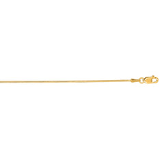 Yellow Gold Diamond Cut/ Textured Round Snake Necklace