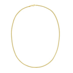 Yellow Gold Polished Lite Oval Snake Chain Necklace