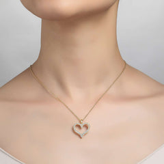 LAFONN Open Heart Pendant Necklace P0146CLG18