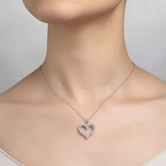 LAFONN Open Heart Pendant Necklace P0146CLP18