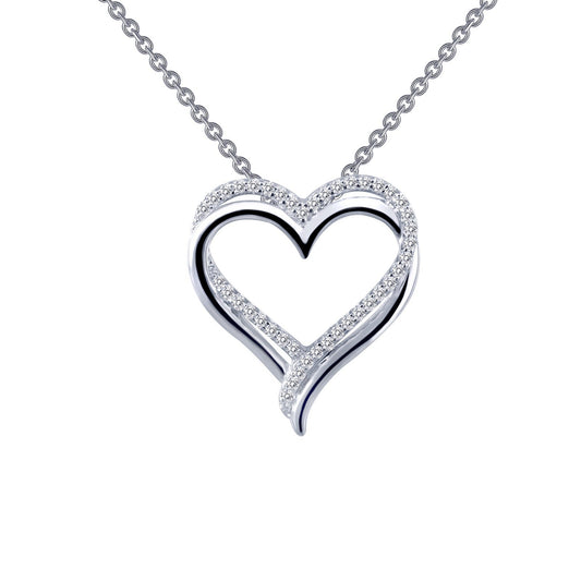 LAFONN Double-Heart Pendant Necklace P0152CLP18