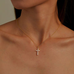 LAFONN 0.36 CTW Cross Pendant Necklace P0165CLP18