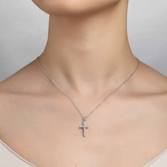 LAFONN 0.36 CTW Cross Pendant Necklace P0165CLP18