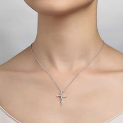 LAFONN 0.24 CTW Cross Pendant Necklace P0168CLP18