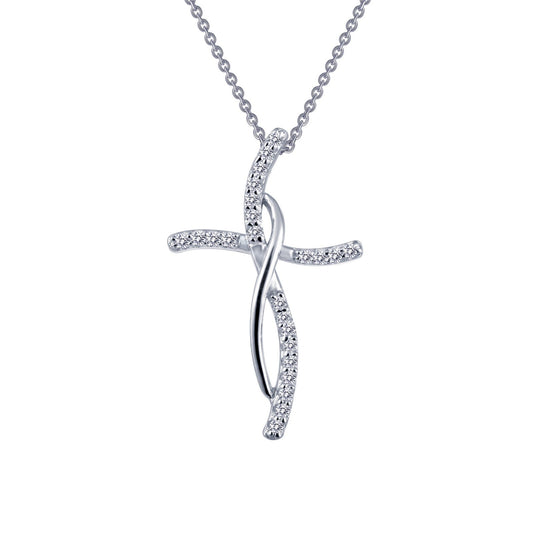 LAFONN 0.24 CTW Cross Pendant Necklace P0168CLP18