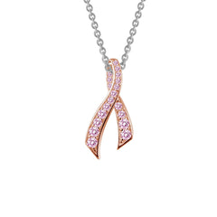 LAFONN Pink Ribbon Pendant Necklace P0172CPP18