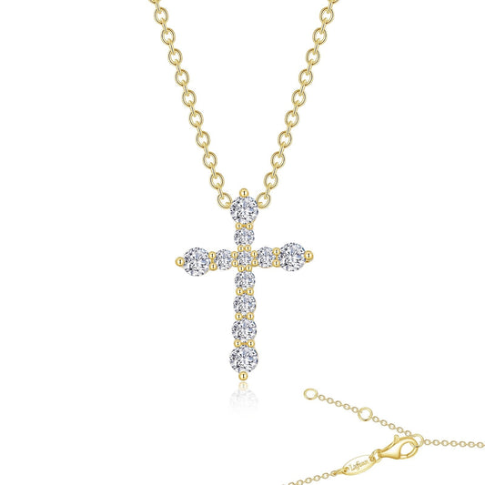 LAFONN 0.67 CTW Cross Pendant Necklace P0207CLG18