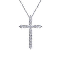 LAFONN 1.06 CTW Cross Pendant Necklace P0210CLP18