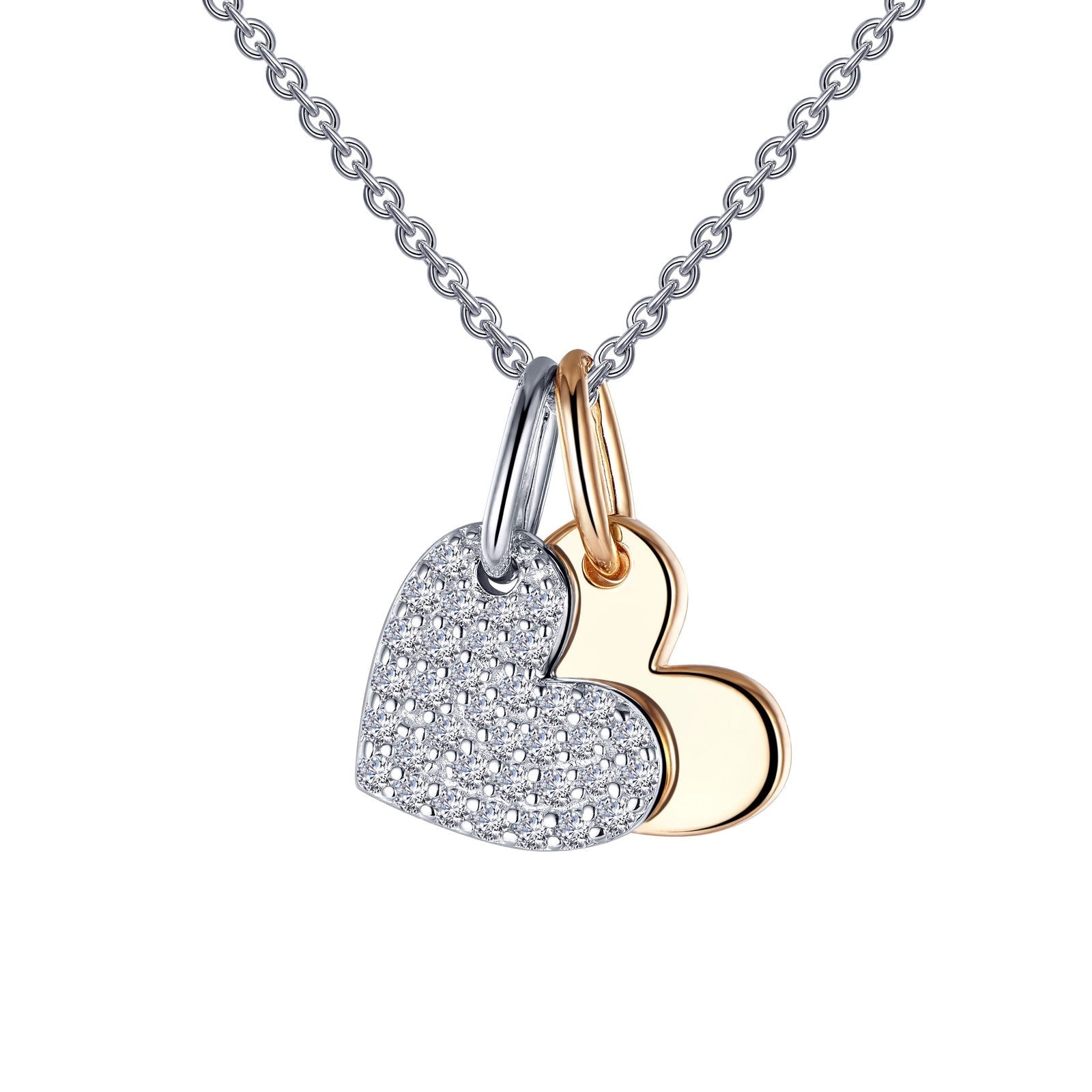 LAFONN Heart Shadow Charm Pendant Necklace P0215CLT20