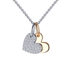 LAFONN Heart Shadow Charm Pendant Necklace P0215CLT20