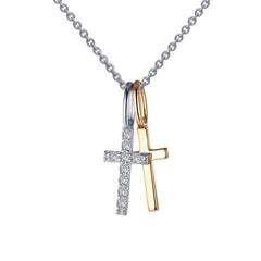 LAFONN Cross Shadow Charm Pendant Necklace P0217CLT20