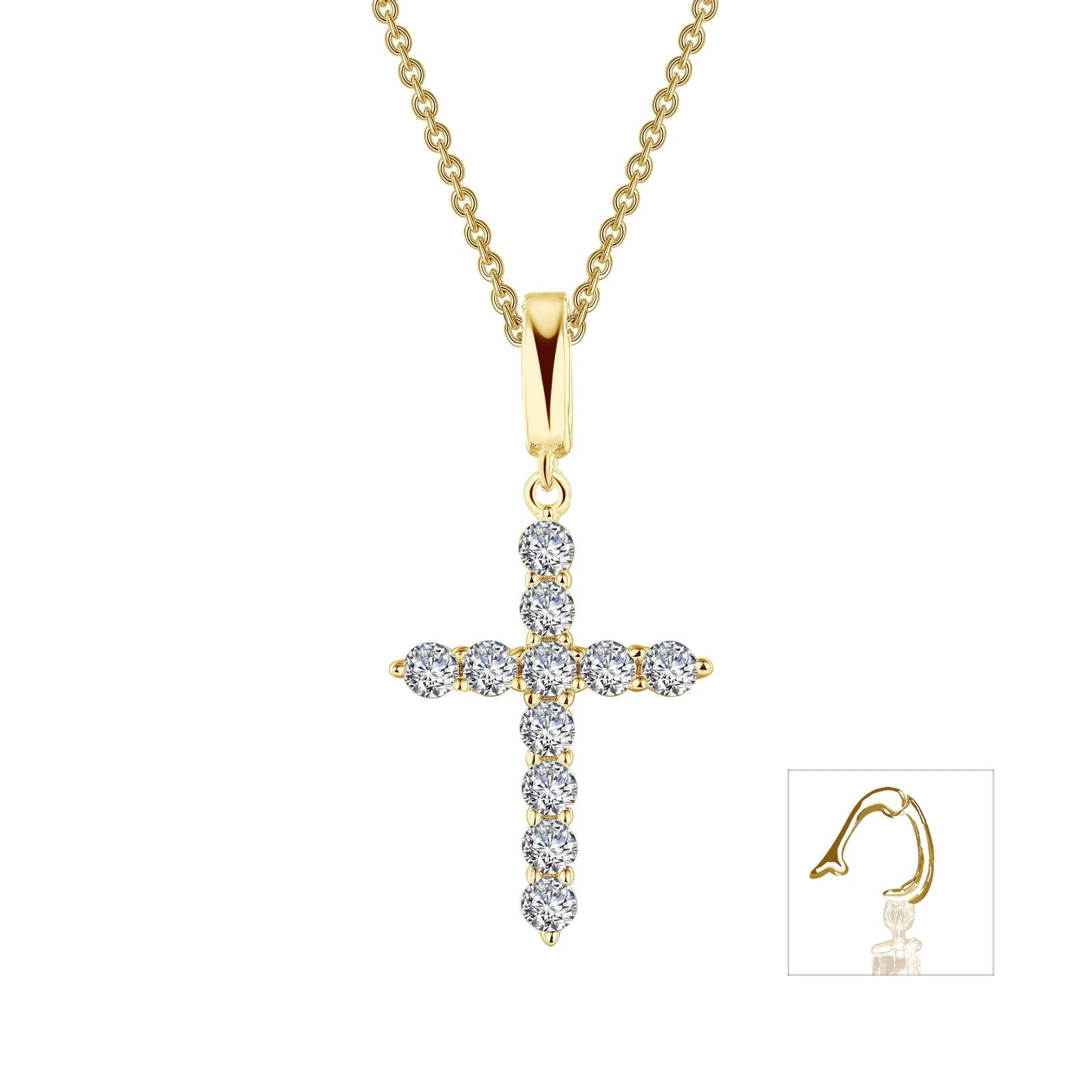 LAFONN 0.55 CTW Cross Pendant Necklace P0242CLP20