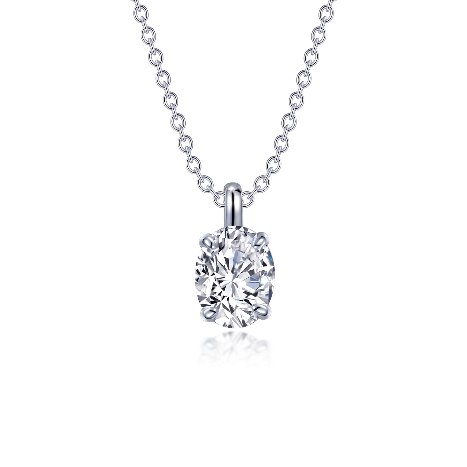 LAFONN Oval Solitaire Necklace P0272CLP20
