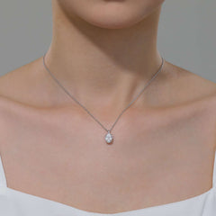 LAFONN Oval Solitaire Necklace P0272CLP20