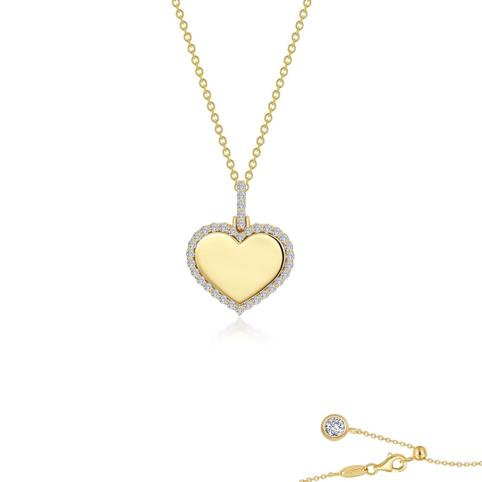 LAFONN Fancy Heart Pendant Necklace P0292CLG20