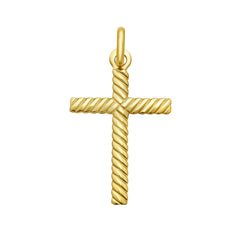 Yellow Gold Polished Love & Faith Charm