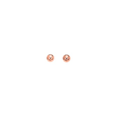 Rose Gold Polished Ball Stud Earring