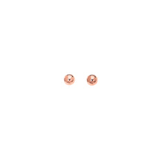 Rose Gold Polished Ball Stud Earring