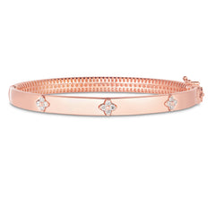 Rose Gold Polished Gold & Diamond Fashion Bracelet