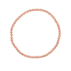 Rose Gold Diamond Cut/ Textured Pallina Beads Bracelet