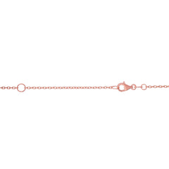 Rose Gold Polished Extendable Oval Cable Necklace