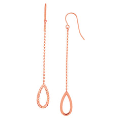 Rose Gold Polished Drop Earrings Earring