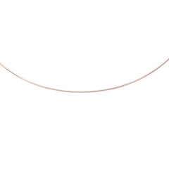 Rose Gold Polished Round Omega Necklace