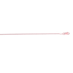 Rose Gold Diamond Cut/ Textured Diamond Cut Round Wheat Necklace