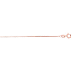 Rose Gold Diamond Cut/ Textured Diamond Cut Round Wheat Necklace