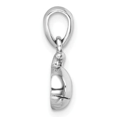 Sterling Silver Rhodium-Plated Polished Whale Pendant PLP-040