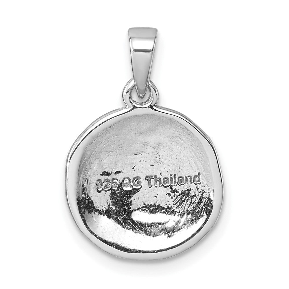 Sterling Silver Rhodium-plated Gold-tone Textured Turtle Crawling In The Sand Pendant PLP-047