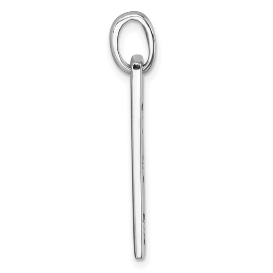 Sterling Silver Rhodium-Plated Antiqued Swimming Turtles Rectangle Pendant PLP-407