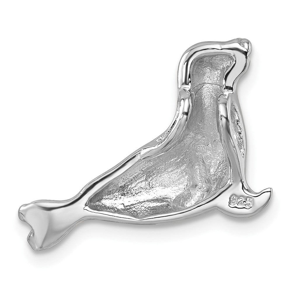 Sterling Silver Rhodium-plated Polished Sea Lion Pendant PLP-999