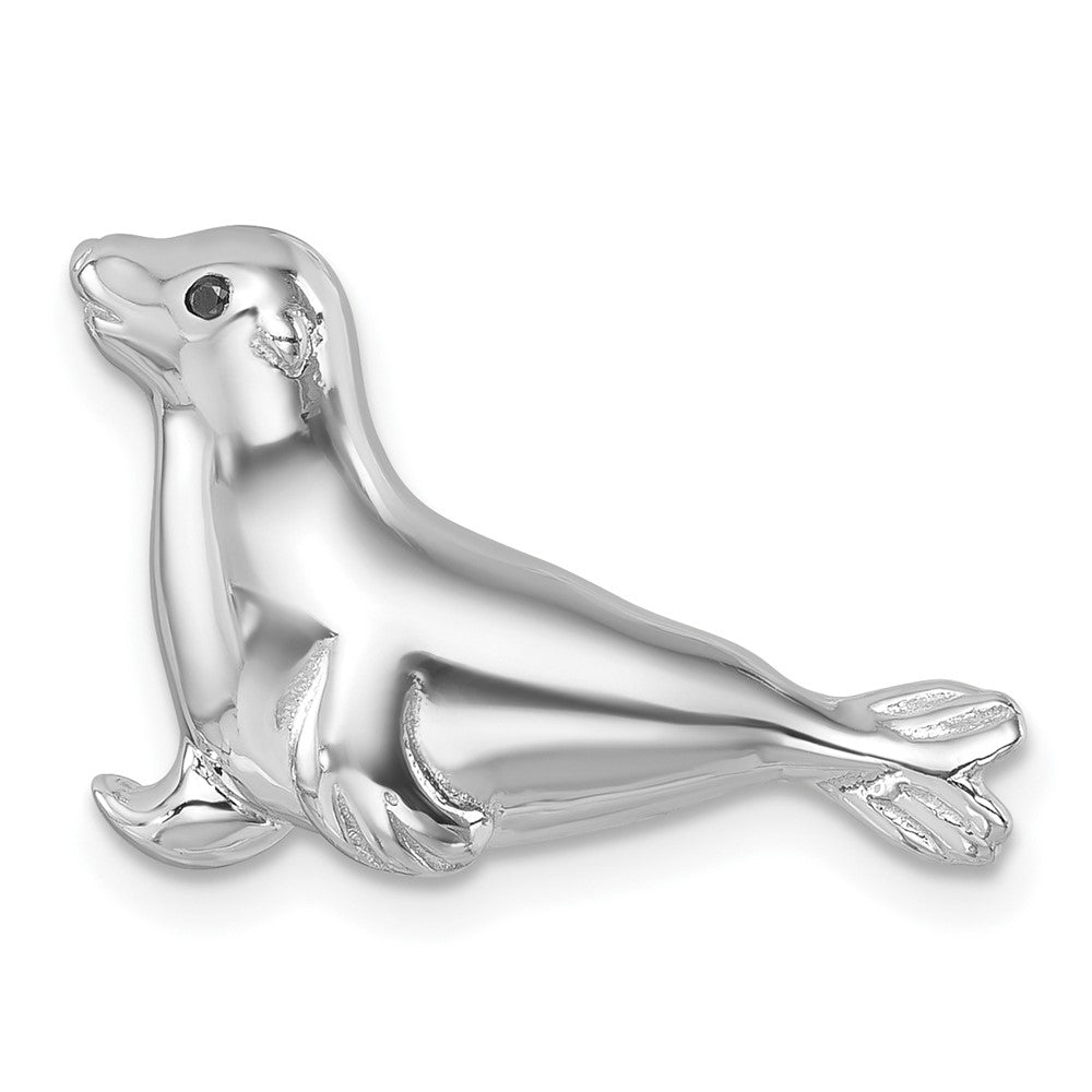 Sterling Silver Rhodium-plated Polished Sea Lion Pendant PLP-999