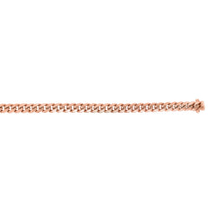Rose Gold Polished Classic Miami Cuban Necklace