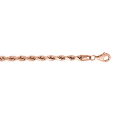 Rose Gold Diamond Cut/ Textured Diamond Cut Royal Rope Bracelet