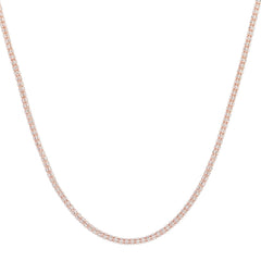 Rose Gold Diamond Cut/ Textured Ice Chain Necklace