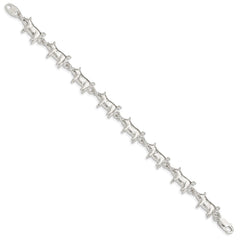 Sterling Silver Pig Bracelet QA10-7