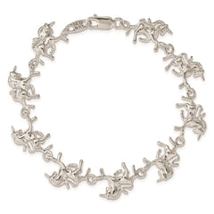 Sterling Silver Unicorns Bracelet QA14-7