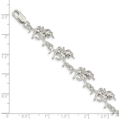 Sterling Silver Unicorns Bracelet QA14-7