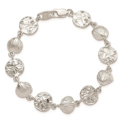 Sterling Silver Seashells and Sand Dollars Bracelet QA31-7