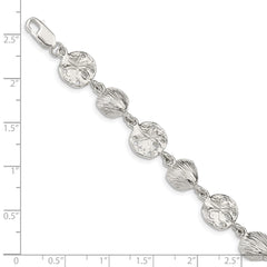 Sterling Silver Seashells and Sand Dollars Bracelet QA31-7