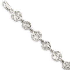 Sterling Silver Seashells and Sand Dollars Bracelet QA31-7