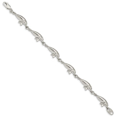 Sterling Silver Manatees Bracelet QA36-7