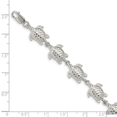 Sterling Silver Sea Turtles Bracelet QA40-7
