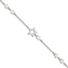 Sterling Silver Star Bracelet QA71-7.5