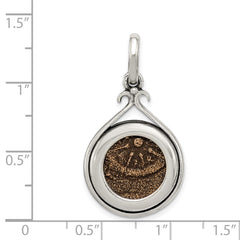 Ancient Coins Sterling Silver and Bronze Antiqued Widow's Mite Coin Pendant with a Certificate of Authenticity QAC101