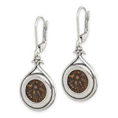 QAC108 Ancient Coins Sterling Silver and Bronze Antiqued Widow's Mite Coin Leverback Dangle Earrings with a Certificate of Authenticity